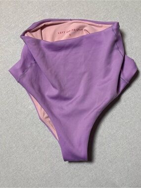 Left on Friday High-Waist Swim Bottom size small purple